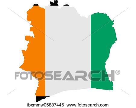Flag in form form of the geographical country, Côte d'Ivoire, Sub-Saharan Africa, Western Africa, Africa View Large Photo Image Stock Photograph - Flag in form form of the geographical country, Côte d'Ivoire, Sub-Saharan Africa, Western Africa, Africa. Fotosearch