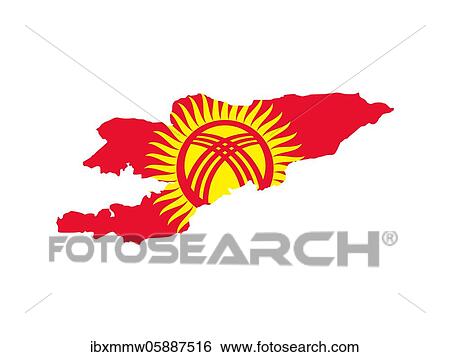 Flag in form form of the geographical country, Kyrgyzstan, Central Asia, Asia View Large Photo Image Stock Photograph - Flag in form form of the geographical country, Kyrgyzstan, Central Asia, Asia. Fotosearch