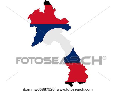 Flag in form form of the geographical country, Lao People's Democratic Republic, South-eastern Asia, Asia View Large Photo Image Stock Photograph - Flag in form form of the geographical country, Lao People's Democratic Republic, South-eastern Asia, Asia. Fotosearch