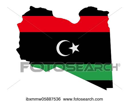 Flag in form form of the geographical country, Libya, Northern Africa, Africa View Large Photo Image Stock Photograph - Flag in form form of the geographical country, Libya, Northern Africa, Africa. Fotosearch