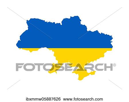 Flag in form form of the geographical country, Ukraine, Eastern Europe, Europe View Large Photo Image Stock Photograph - Flag in form form of the geographical country, Ukraine, Eastern Europe, Europe. Fotosearch