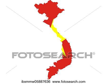 Flag in form form of the geographical country, Viet Nam, South-eastern Asia, Asia View Large Photo Image Stock Photograph - Flag in form form of the geographical country, Viet Nam, South-eastern Asia, Asia. Fotosearch