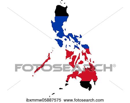Flag in form form of the geographical country, Philippines, South-eastern Asia, Asia View Large Photo Image Stock Photography - Flag in form form of the geographical country, Philippines, South-eastern Asia, Asia. Fotosearch