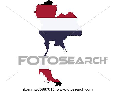 Flag in form form of the geographical country, Thailand, South-eastern Asia, Asia View Large Photo Image Stock Photography - Flag in form form of the geographical country, Thailand, South-eastern Asia, Asia. Fotosearch
