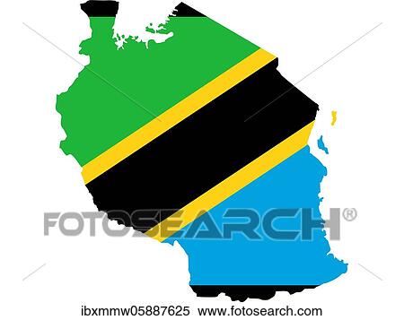 Flag in form form of the geographical country, Tanzania, United Republic of, Sub-Saharan Africa, Eastern Africa, Africa View Large Photo Image Stock Photography - Flag in form form of the geographical country, Tanzania, United Republic of, Sub-Saharan Africa, Eastern Africa, Africa. Fotosearch