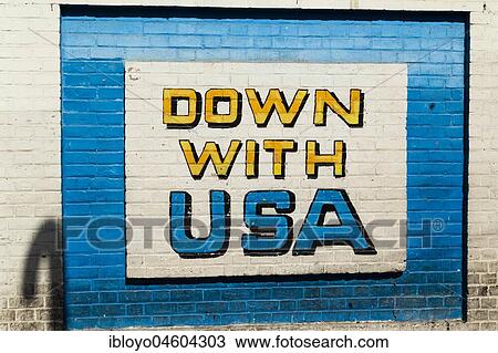 Stock Image - Former American Ambassy in Teheran, now the Museum Garden of Anti-Arrogance or the US Den of Espionage, Teheran, Iran, Asia. Fotosearch