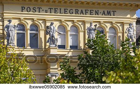 Stock Photography - Former Post and Telegraph Office, Bad Ischl, Salzkammergut, Upper Austria, Austria, Europe. Fotosearch