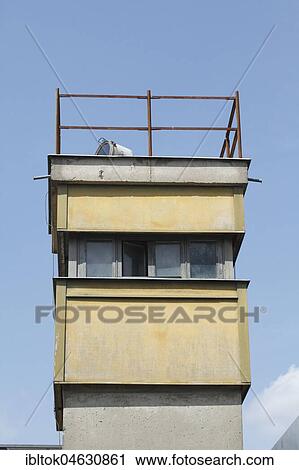 Former watchtower, Berlin Wall Memorial, Bernauer Strasse, Berlin, Germany, Europe View Large Photo Image Stock Image - Former watchtower, Berlin Wall Memorial, Bernauer Strasse, Berlin, Germany, Europe. Fotosearch