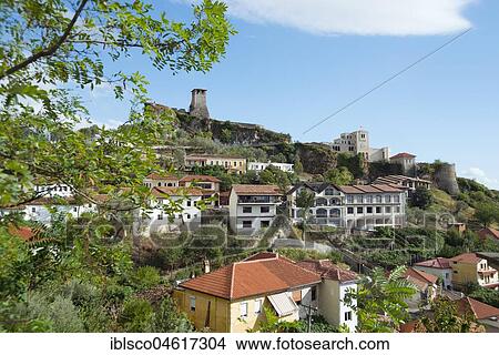 Fortress with Skanderbeg Museum, Kruja, Albania, Europe View Large Photo Image Picture - Fortress with Skanderbeg Museum, Kruja, Albania, Europe. Fotosearch