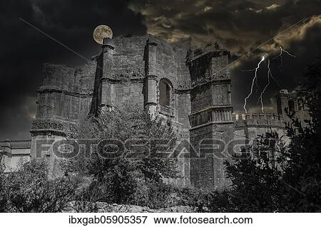 Full moon and lightning above the chapter house, Castle and Convent of the Order of Christ, Tomar, Santarem district, Portugal, Europe View Large Photo Image Stock Photo - Full moon and lightning above the chapter house, Castle and Convent of the Order of Christ, Tomar, Santarem district, Portugal, Europe. Fotosearch