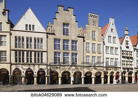 Gabled houses, Prinzipalmarkt, Münster, North Rhine-Westphalia, Germany, Europe View Large Photo Image Stock Photo - Gabled houses, Prinzipalmarkt, Münster, North Rhine-Westphalia, Germany, Europe. Fotosearch