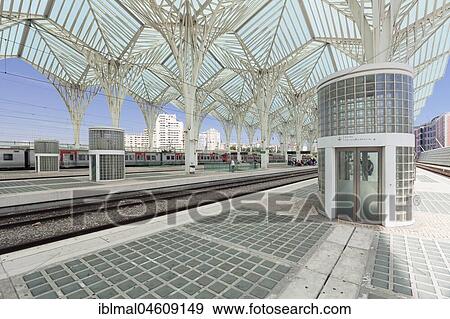 Gare do Oriente railway station, also Estação do Oriente, architect Santiago Calatrava, Lisbon, Portugal, Europe View Large Photo Image Stock Photo - Gare do Oriente railway station, also Estação do Oriente, architect Santiago Calatrava, Lisbon, Portugal, Europe. Fotosearch