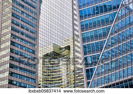 Glass facades of skyscrapers and their reflection in la Défense, la Défense, Paris, France, Europe View Large Photo Image Picture - Glass facades of skyscrapers and their reflection in la Défense, la Défense, Paris, France, Europe. Fotosearch