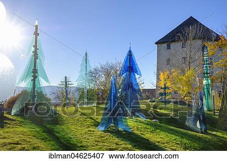 Stock Photo - Glass Forest, Weissenstein Castle near Regen, Bavarian Forest, Lower Bavaria, Bavaria, Germany, Europe. Fotosearch