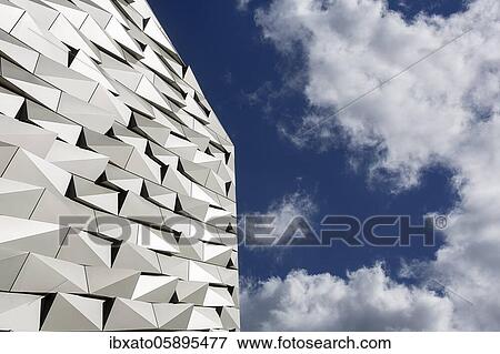 Glossy facade with various reflective aluminium panels, Titanic Belfast Visitor Centre, modern architecture, Architect Eric Kuhne, Titanic Quarter, Belfast, Antrim, Northern Ireland, United Kingdom, Europe View Large Photo Image Stock Photo - Glossy facade with various reflective aluminium panels, Titanic Belfast Visitor Centre, modern architecture, Architect Eric Kuhne, Titanic Quarter, Belfast, Antrim, Northern Ireland, United Kingdom, Europe. Fotosearch