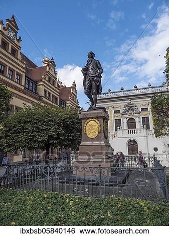 Goethe Monument and the Old Stock Exchange at Naschmarkt, Leipzig, Saxony, Germany, Europe View Large Photo Image Stock Photograph - Goethe Monument and the Old Stock Exchange at Naschmarkt, Leipzig, Saxony, Germany, Europe. Fotosearch