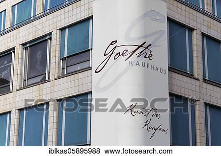 Goethe's department store, facade with handwriting of Goethe, Weimar, Thuringia, Germany, Europe View Large Photo Image Stock Photo - Goethe's department store, facade with handwriting of Goethe, Weimar, Thuringia, Germany, Europe. Fotosearch