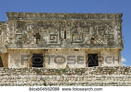 Stock Photo - Governor's Palace, Mayan Site, Uxmal, Yucatán, Mexico, Central America. Fotosearch