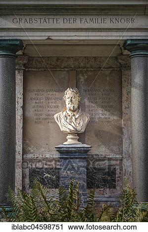 Stock Image - Grave of the Knorr family, Südfriehof, Munich, Bavaria, Germany, Europe. Fotosearch