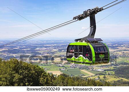Stock Photo - Grünberg cable car, Gmunden, Salzkammergut, Upper Austria, Austria, Europe. Fotosearch
