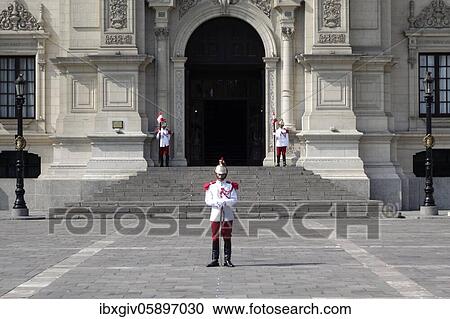 Guards outside the presidential palace, Lima, Peru, South America View Large Photo Image Stock Image - Guards outside the presidential palace, Lima, Peru, South America. Fotosearch