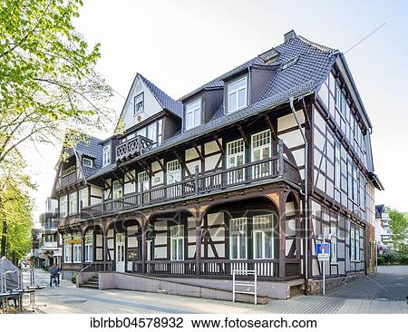 Half-timbered house from 1677, built as a lodging house in the style of the Weser Renaissance, nickname Alter Fritz, Bad Pyrmont, Lower Saxony, Germany, Europe View Large Photo Image Stock Image - Half-timbered house from 1677, built as a lodging house in the style of the Weser Renaissance, nickname Alter Fritz, Bad Pyrmont, Lower Saxony, Germany, Europe. Fotosearch