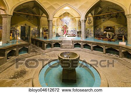 Stock Image - Hammam-e Ali Gholi Agha or Ali Gholi Agh Hammam, Esfahan, Iran, Asia. Fotosearch