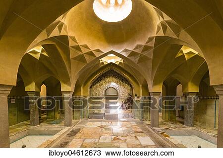Stock Image - Hammam-e Ali Gholi Agha or Ali Gholi Agh Hammam, Esfahan, Iran, Asia. Fotosearch