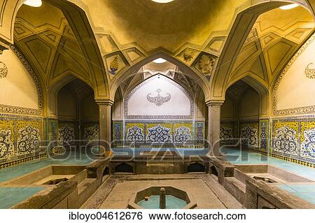 Stock Photograph - Hammam-e Ali Gholi Agha or Ali Gholi Agh Hammam, Esfahan, Iran, Asia. Fotosearch