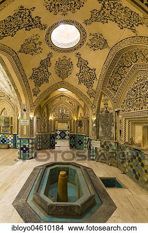 Picture - Hammam-e Sultan Mir Ahmad, or Sultan's Mir Ahmad Hammam, one of the best preserved Iranian's traditional hammams, Kashan, Iran, Asia. Fotosearch