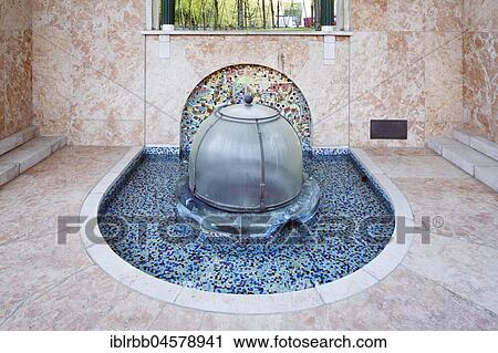 Stock Image - Helenenquelle, fountain in the spa garden, Bad Pyrmont, Lower Saxony, Germany, Europe. Fotosearch