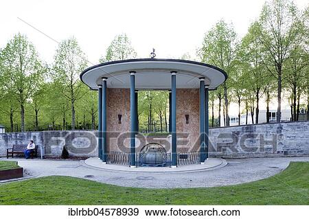 Stock Photo - Helenenquelle, fountain in the spa garden, Bad Pyrmont, Lower Saxony, Germany, Europe. Fotosearch