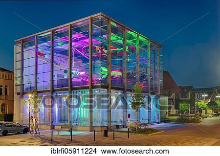 Helicopter museum colourfully illuminated, Bückeburg Germany View Large Photo Image Picture - Helicopter museum colourfully illuminated, Bückeburg Germany. Fotosearch