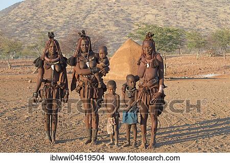 Himba women and children, Kaokoveld, Kunene, Namibia, Africa View Large Photo Image Picture - Himba women and children, Kaokoveld, Kunene, Namibia, Africa. Fotosearch