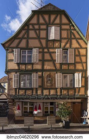 Hotel Zum Elefant, historical half-timbered house from the 15th century, Ribeauvillé, Alsace, France, Europe View Large Photo Image Stock Photograph - Hotel Zum Elefant, historical half-timbered house from the 15th century, Ribeauvillé, Alsace, France, Europe. Fotosearch