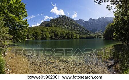 Höllengebirge, Hinterer Langbathsee, Ebensee, Salzkammergut, Upper Austria, Austria, Europe View Large Photo Image Stock Image - Höllengebirge, Hinterer Langbathsee, Ebensee, Salzkammergut, Upper Austria, Austria, Europe. Fotosearch
