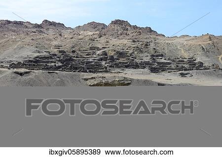 Stock Photo - Inca ruins in the Quebrada de la Huaca, also Puerto Inca, Chala, Arequipa region, Peru, South America. Fotosearch