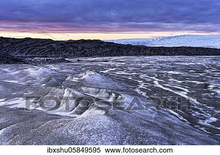 Inland ice at sunset, Kangerlussuaq, Greenland, North America View Large Photo Image Stock Photography - Inland ice at sunset, Kangerlussuaq, Greenland, North America. Fotosearch