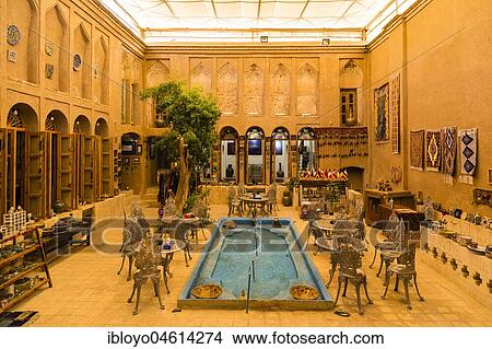 Inside a traditional house in Yazd, Iran, Asia View Large Photo Image Picture - Inside a traditional house in Yazd, Iran, Asia. Fotosearch