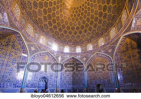 Inside Masjed-e Sheikh Lotfollah or Sheikh Lotfollah Mosque, Naqsh-e Jahan or Imam Square, Esfahan, Iran, Asia View Large Photo Image Stock Photograph - Inside Masjed-e Sheikh Lotfollah or Sheikh Lotfollah Mosque, Naqsh-e Jahan or Imam Square, Esfahan, Iran, Asia. Fotosearch