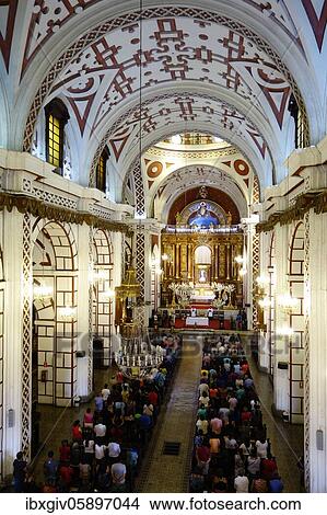 Inside the church Iglesia de San Francisco, Unesco World Heritage, Lima, Peru, South America View Large Photo Image Picture - Inside the church Iglesia de San Francisco, Unesco World Heritage, Lima, Peru, South America. Fotosearch