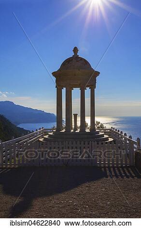 Stock Image - Ionic temple, Son Marroig Mansion, Deia, Mallorca, Balearic Islands, Spain, Europe. Fotosearch