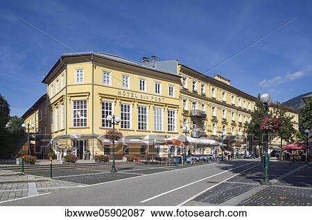 Kaiser Franz Josef Strasse with Hotel Post, Bad Ischl, Salzkammergut, Upper Austria, Austria, Europe View Large Photo Image Stock Photo - Kaiser Franz Josef Strasse with Hotel Post, Bad Ischl, Salzkammergut, Upper Austria, Austria, Europe. Fotosearch