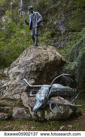 Kaiser hunting statue in Kaltenbach, Bad Ischl, Salzkammergut, Upper Austria, Austria, Europe View Large Photo Image Stock Photo - Kaiser hunting statue in Kaltenbach, Bad Ischl, Salzkammergut, Upper Austria, Austria, Europe. Fotosearch