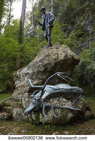 Kaiser hunting statue in Kaltenbach, Bad Ischl, Salzkammergut, Upper Austria, Austria, Europe View Large Photo Image Stock Photo - Kaiser hunting statue in Kaltenbach, Bad Ischl, Salzkammergut, Upper Austria, Austria, Europe. Fotosearch