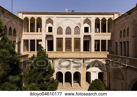 Khan-e Abbasian, one of Kashan's traditional houses, Iran, Asia View Large Photo Image Stock Photo - Khan-e Abbasian, one of Kashan's traditional houses, Iran, Asia. Fotosearch