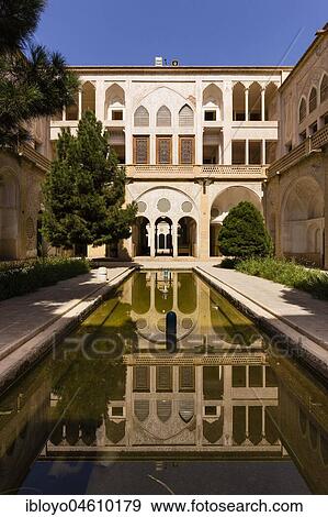 Khan-e Abbasian, one of Kashan's traditional houses, Iran, Asia View Large Photo Image Stock Photo - Khan-e Abbasian, one of Kashan's traditional houses, Iran, Asia. Fotosearch