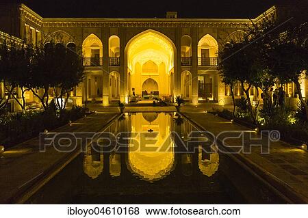 Khan-e Amerinha, one of Kashan's traditional houses, now turned into the luxury Saraye Amerinha Boutique Hotel, Kashan, Iran, Asia View Large Photo Image Stock Photo - Khan-e Amerinha, one of Kashan's traditional houses, now turned into the luxury Saraye Amerinha Boutique Hotel, Kashan, Iran, Asia. Fotosearch