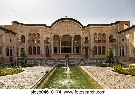 Khan-e Tabatabei, one of Kashan's traditional houses, Iran, Asia View Large Photo Image Picture - Khan-e Tabatabei, one of Kashan's traditional houses, Iran, Asia. Fotosearch