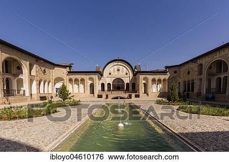 Khan-e Tabatabei, one of Kashan's traditional houses, Iran, Asia View Large Photo Image Stock Photograph - Khan-e Tabatabei, one of Kashan's traditional houses, Iran, Asia. Fotosearch
